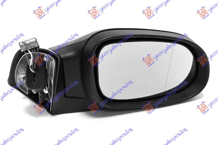 ΚΑΘΡΕΦΤΗΣ ΗΛΕΚΤΡΙΚΟΣ ΘΕΡΜΑΙΝΟΜΕΝΟΣ ΗΛΕΚΤΡΙΚΑ ΑΝΑΚΛΙΝΟΜΕΝΟΣ ΒΑΦΟΜΕΝΟΣ (7 PIN) (ASPHERICAL GLASS) ΔΕΞ