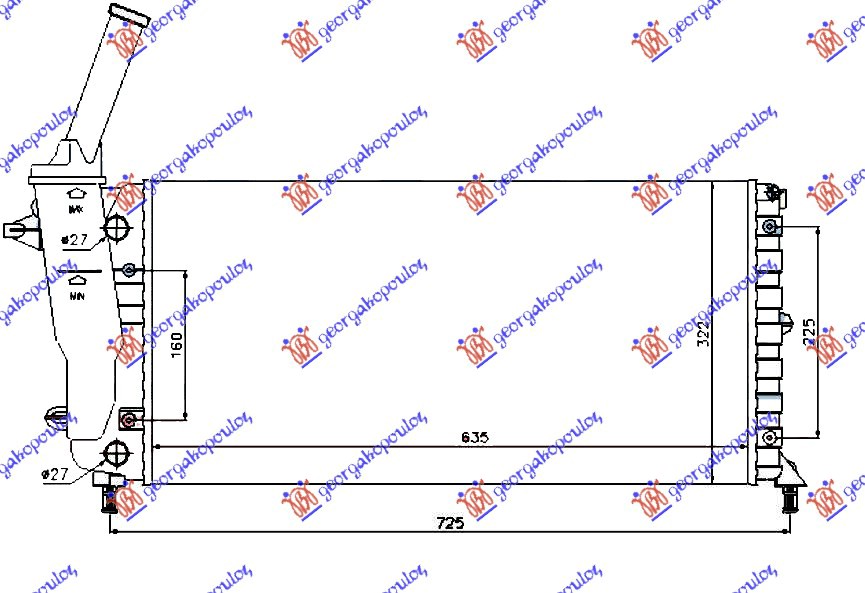 ΨΥΓΕΙΟ 1.2 8V/16V +/-AC 2000-2003 (635x325) (NRF)
