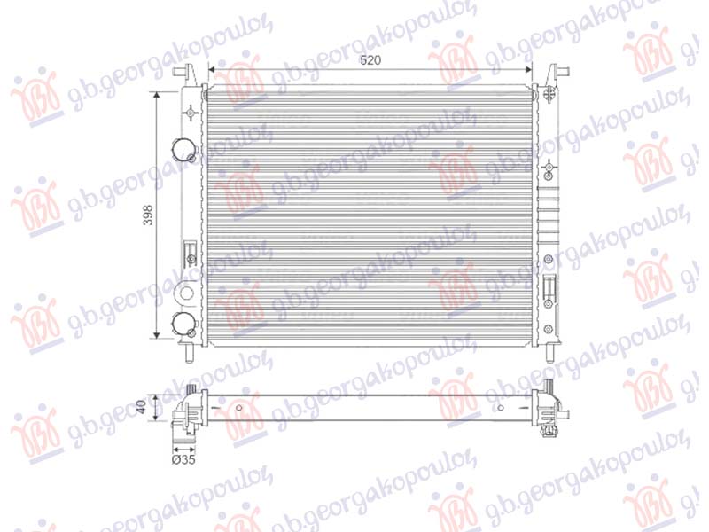 ΨΥΓΕΙΟ 1.9 ΠΕΤΡΕΛΑΙΟ (520x378x42) 2000- (VALEO)