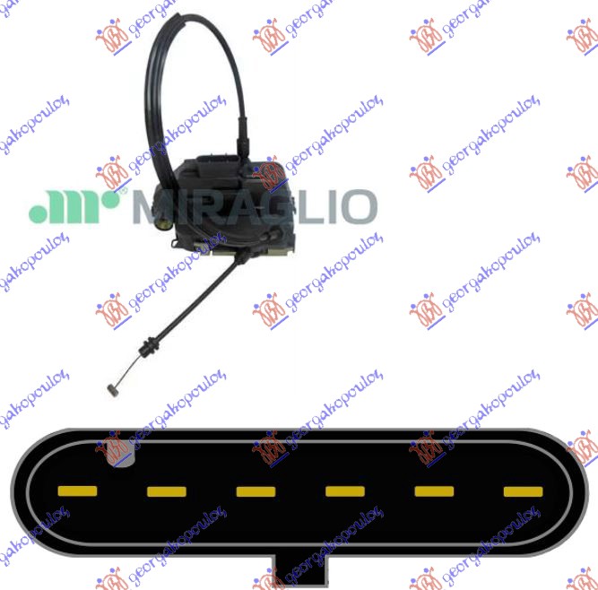 ΚΛΕΙΔΑΡΙΑ ΠΟΡΤΑΣ ΕΜΠΡΟΣ ΗΛΕΚΤΡΟΜΑΓΝΗΤΙΚΗ ΜΑΥΡΗ (6pins) ΑΡ