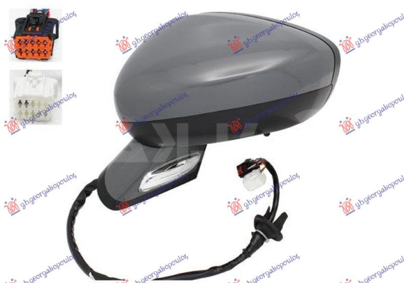 ΚΑΘΡΕΦΤΗΣ ΗΛΕΚΤΡΙΚΟΣ ΘΕΡΜΑΙΝΟΜΕΝΟΣ ΗΛΕΚΤΡΙΚΑ ΑΝΑΚΛΙΝΟΜΕΝΟΣ ΒΑΦΟΜΕΝΟΣ (ΜΕ ΦΛΑΣ & ΦΩΣ ΑΣΦΑΛΕΙΑΣ) (CONVEX GLASS) ΑΡ