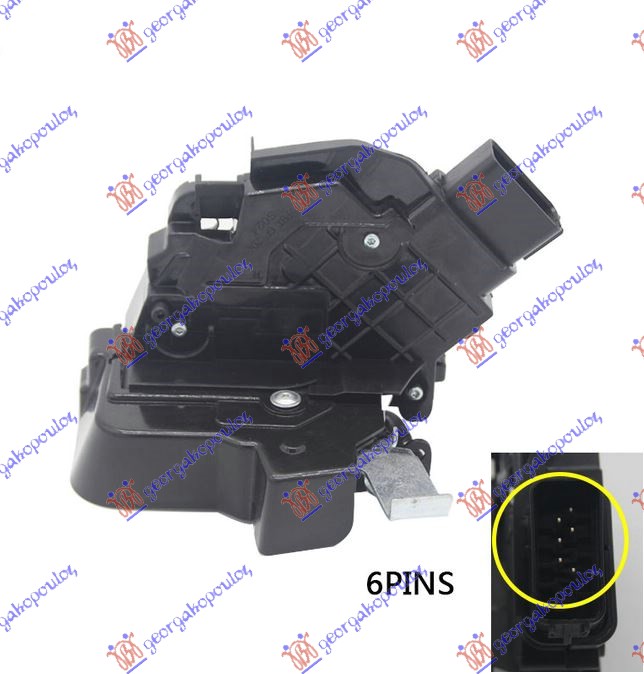 ΚΛΕΙΔΑΡΙΑ ΠΟΡΤΑΣ ΠΙΣΩ ΗΛΕΚΤΡΟΜΑΓΝΗΤΙΚΗ (6pins) ΔΕΞ