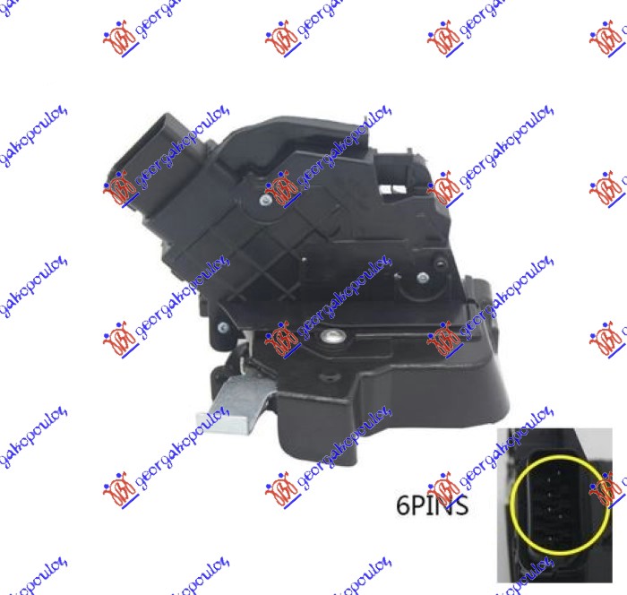 ΚΛΕΙΔΑΡΙΑ ΠΟΡΤΑΣ ΠΙΣΩ ΗΛΕΚΤΡΟΜΑΓΝΗΤΙΚΗ (6pins) ΑΡ