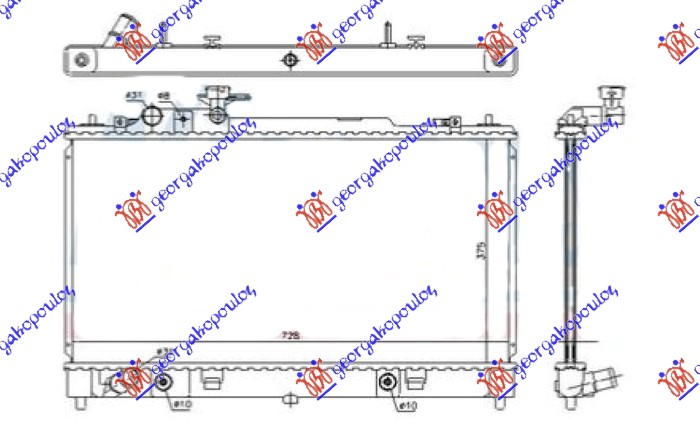 ΨΥΓΕΙΟ 1.8-2.0 ΒΕΝΖΙΝΗ ΜΗΧΑΝΙΚΟ (375x730x16) 2005- (ΚΟΛΛΑΡΑ ΟΔΗΓΟ) (KOYO)