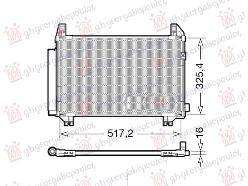 ΨΥΓΕΙΟ A/C 1.4 D4D ΠΕΤΡΕΛΑΙΟ (515x325x16) (KOYO)