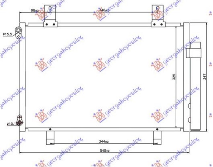 ΨΥΓΕΙΟ A/C ΒΕΝΖΙΝΗ/ΠΕΤΡΕΛAΙΟ (500x335x16) (KOYO)