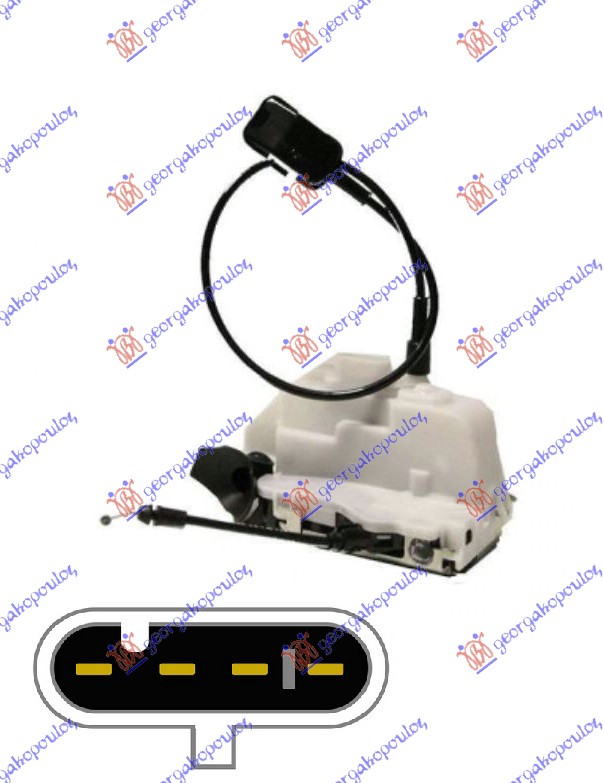 ΚΛΕΙΔΑΡΙΑ ΠΟΡΤΑΣ ΕΜΠΡΟΣ ΗΛΕΚΤΡΟΜΑΓΝΗΤΙΚΗ ΑΣΠΡΗ (4pins) ΔΕΞ