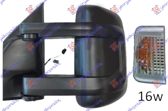 ΚΑΘΡΕΦΤΗΣ ΜΗΧΑΝΙΚΟΣ ΧΕΙΡΟΚΙΝΗΤΟΣ ΜΑΚΡΥΣ (ΜΕ ΦΛΑΣ & ΑΙΣΘΗΤΗΡΑ) (ΜΕ ΦΩΣ ΟΓΚΟΥ 16W) (CONVEX GLASS) ΑΡ