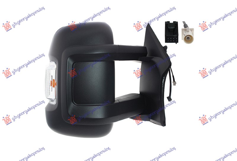 ΚΑΘΡΕΦΤΗΣ ΗΛΕΚΤΡΙΚΟΣ ΘΕΡΜΑΙΝΟΜΕΝΟΣ ΜΕΣΑΙΟΣ (ΜΕ ΦΛΑΣ & ΚΕΡΑΙΑ) (8+1 PIN) (CONVEX GLASS) ΔΕΞ