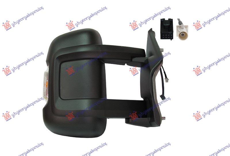 ΚΑΘΡΕΦΤΗΣ ΗΛΕΚΤΡΙΚΟΣ ΘΕΡΜΑΙΝΟΜΕΝΟΣ ΜΕΣΑΙΟΣ (ΜΕ ΦΛΑΣ & ΚΕΡΑΙΑ) ΜΕ ΦΩΣ ΟΓΚΟΥ (16W) (8+1 PIN) (CONVEX GLASS) ΔΕΞ