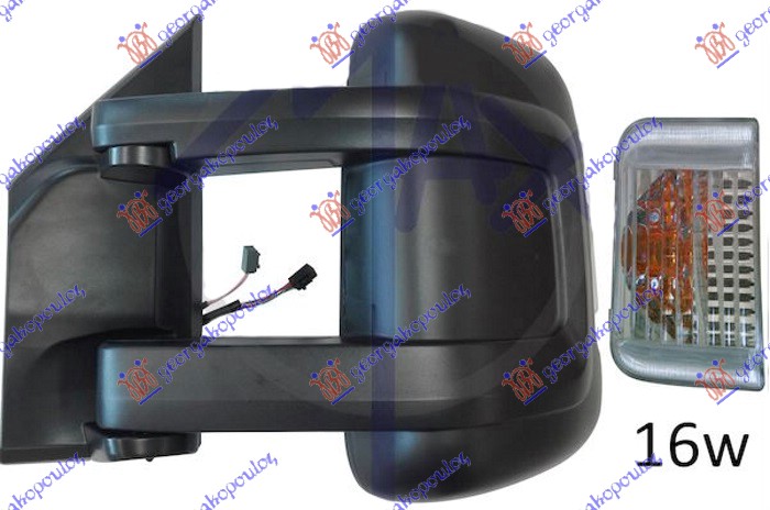 ΚΑΘΡΕΦΤΗΣ ΗΛΕΚΤΡΙΚΟΣ ΘΕΡΜΑΙΝΟΜΕΝΟΣ (ΜΑΚΡΥ ΜΠΡΑΤΣΟ) (ΜΕ ΦΛΑΣ & ΑΙΣΘΗΤΗΡΑ) (ΜΕ ΦΩΣ ΟΓΚΟΥ 16W) (CONVEX GLASS) ΑΡ