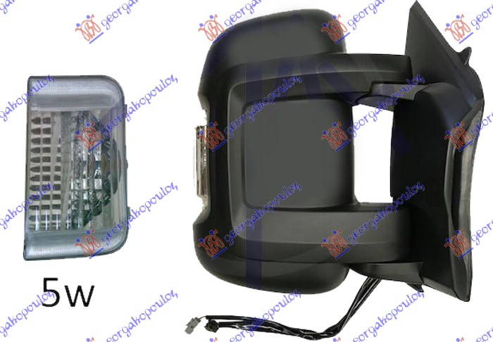 ΚΑΘΡΕΦΤΗΣ ΗΛΕΚΤΡΙΚΟΣ ΘΕΡΜΑΙΝΟΜΕΝΟΣ (ΚΟΝΤΟ ΜΠΡΑΤΣΟ) ΗΛΕΚΤΡΙΚΑ ΑΝΑΚΛΙΝΟΜΕΝΟΣ (ΜΕ ΦΛΑΣ) (CONVEX GLASS) ΔΕΞ