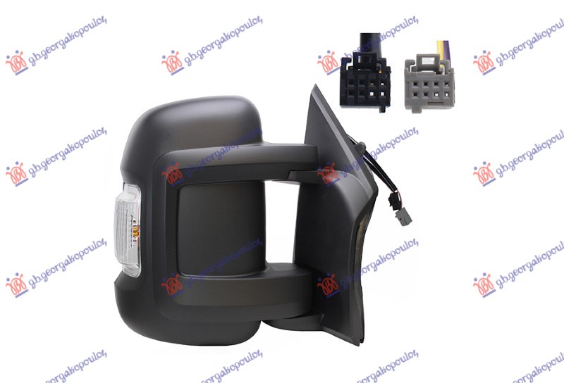 ΚΑΘΡΕΦΤΗΣ ΗΛΕΚΤΡΙΚΟΣ ΘΕΡΜΑΙΝΟΜΕΝΟΣ (ΚΟΝΤΟ ΜΠΡΑΤΣΟ) ΗΛΕΚΤΡΙΚΑ ΑΝΑΚΛΙΝΟΜΕΝΟΣ (ΜΕ ΦΛΑΣ) (8+2 PIN) (CONVEX GLASS) (Α ΠΟΙΟΤΗΤΑ) ΔΕΞ