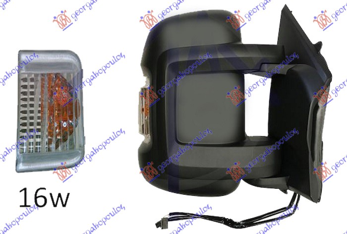 ΚΑΘΡΕΦΤΗΣ ΗΛΕΚΤ. ΘΕΡΜΑΙΝ. ΚΟΝΤΟΣ ΗΛ. ΑΝΑΚΛ. (ΜΕ ΦΛΑΣ & ΑΙΣΘ.) (ΜΕ ΦΩΣ ΟΓΚΟΥ 16W) (CONVEX GLASS) ΑΡ