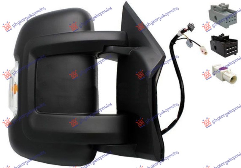 ΚΑΘΡΕΦΤΗΣ ΗΛΕΚΤ. ΘΕΡΜΑΙΝ. ΚΟΝΤΟΣ ΗΛ. ΑΝΑΚΛ. (ΜΕ ΦΛΑΣ & ΚΕΡΑΙΑ) ΜΕ ΦΩΣ ΟΓΚΟΥ (16W) (10Pins) (CONVEX GLASS) ΔΕΞ