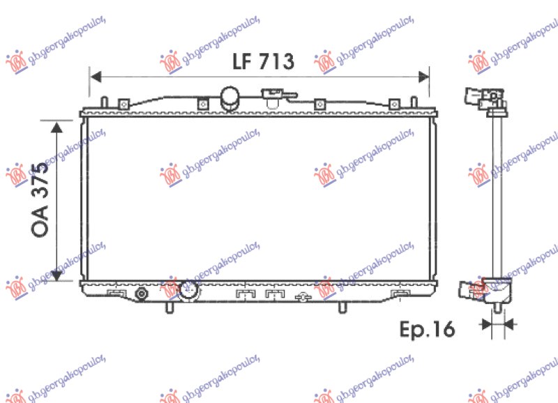 ΨΥΓΕΙΟ 2.0-2.4 ΒΕΝΖΙΝΗ ΜΗΧΑΝΙΚΟ (375x713x16) (VALEO)