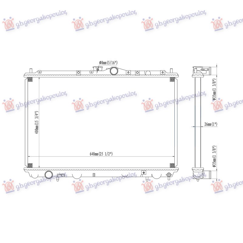 ΨΥΓΕΙΟ 1.3-1.6-1.8 ΒΕΝΖΙΝΗ (402x665x16) (KOYO)
