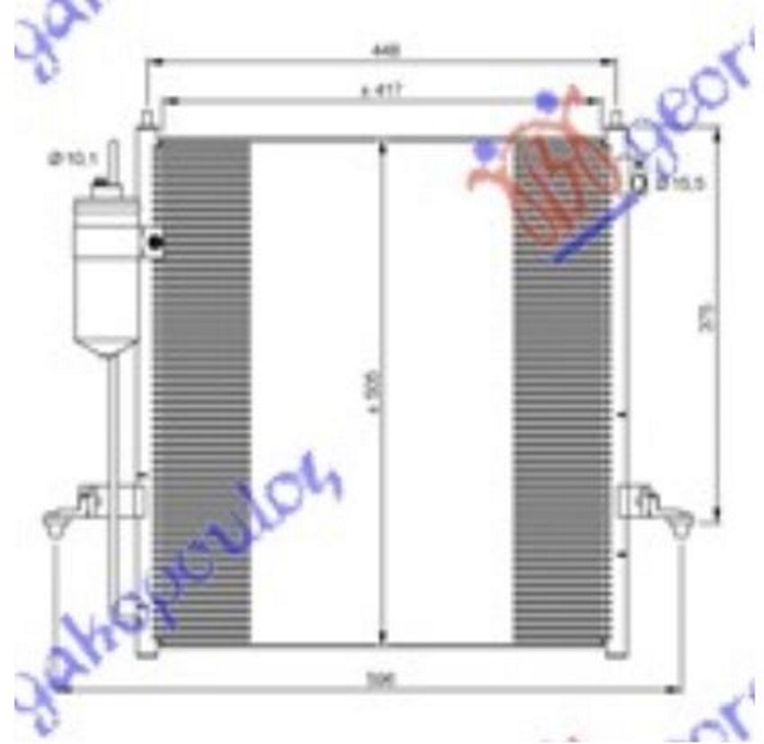 ΨΥΓΕΙΟ A/C 2.5 TURBO DIESEL (430x420) (KOYO)