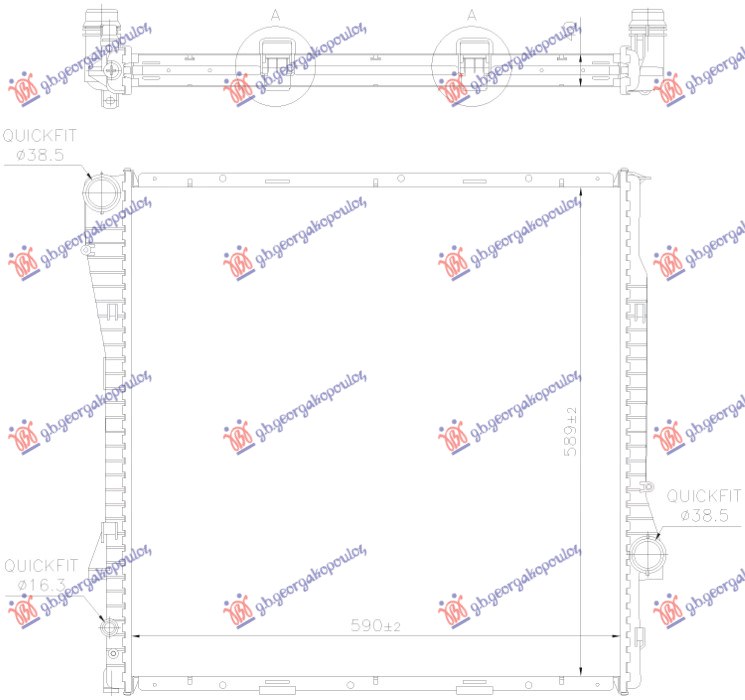 ΨΥΓΕΙΟ 4.4-4.6-4.8 BΕΝΖΙΝΗ/ΠΕΤΡΕΛΑΙΟ ΑΥΤΟΜΑΤΟ (590x600x40) (NISSENS)