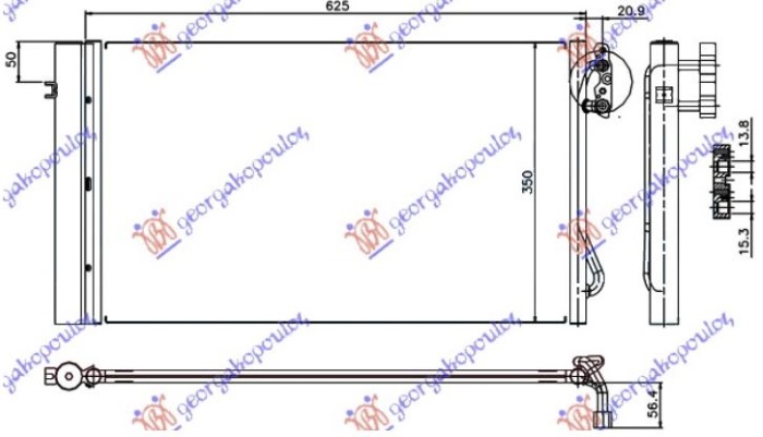 ΨΥΓΕΙΟ A/C 2.0-3.0 TURBO DIESEL(580x340x16) (KOYO)