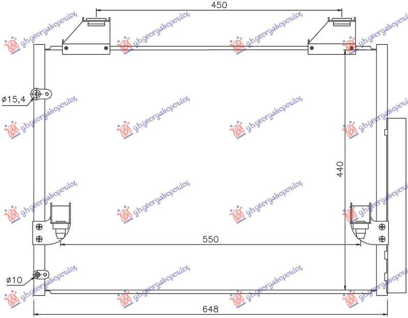 ΨΥΓΕΙΟ A/C 2.5-3.0 T.D ΠΕΤΡΕΛΑΙΟ (600x440x16) (KOYO)