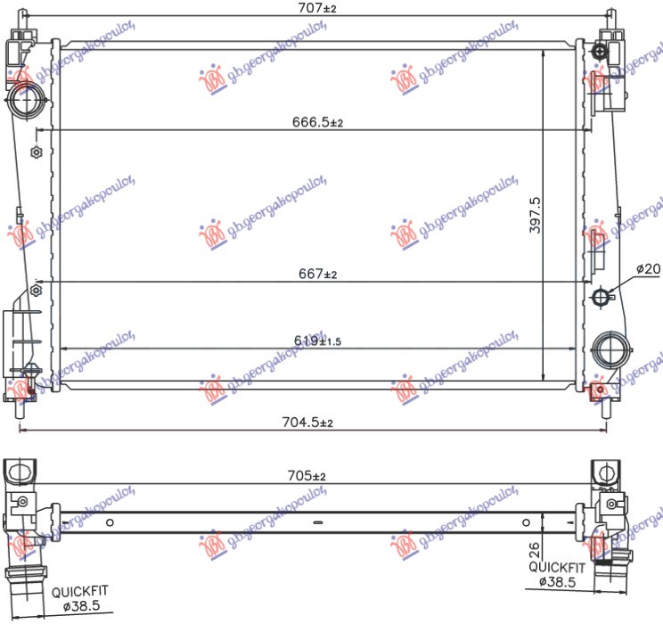 ΨΥΓΕΙΟ ΒΕΝΖΙΝΗ/ΠΕΤΡΕΛΑΙΟ (619x398x26) (VALEO)