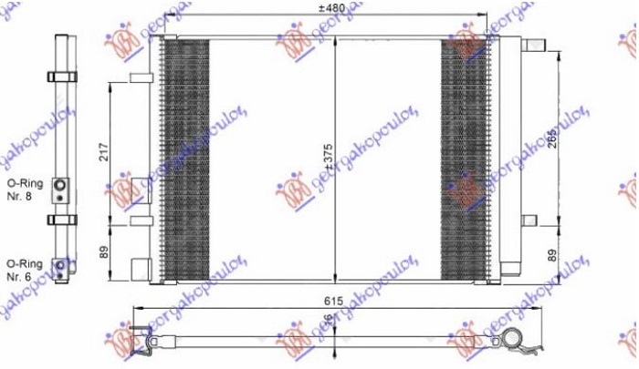 ΨΥΓΕΙΟ A/C 1.2-1.4-1.6 ΒΕΝΖΙΝΗ (490x370x16) 2 ΠΛΑΚΑΚΙΑ (KOYO)