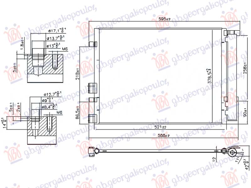 ΨΥΓΕΙΟ A/C 1.4-1.6 CRDi ΠΕΤΡΕΛΑΙΟ (500x360x12)