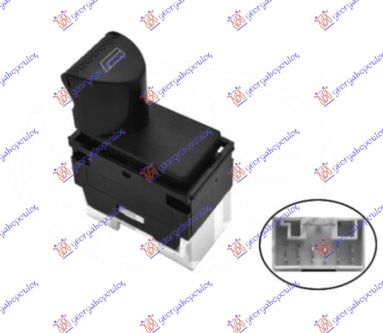 ΔΙΑΚΟΠΤΗΣ ΠΑΡΑΘΥΡΟΥ ΕΜΠΡΟΣ (Άσπρη φισα) (6pin) ΑΡ