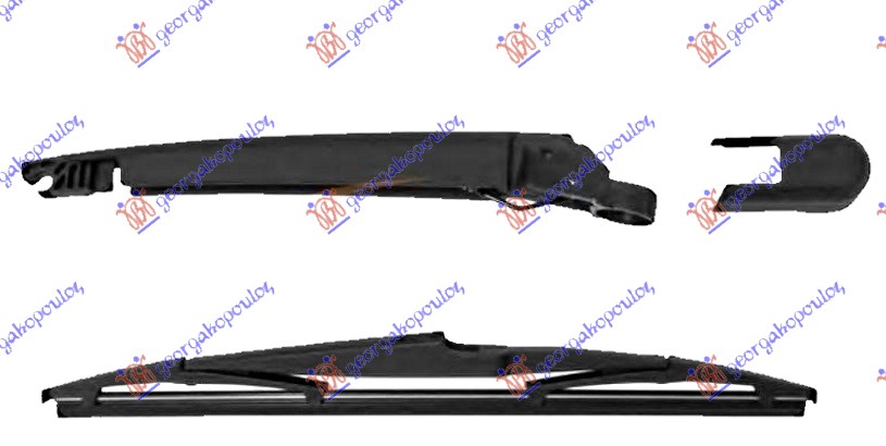 ΥΑΛΟΚΑΘΑΡΙΣΤΗΡΑΣ ΠΙΣΩ ΜΕ ΜΠΡΑΤΣΟ  (GTC) 230mm