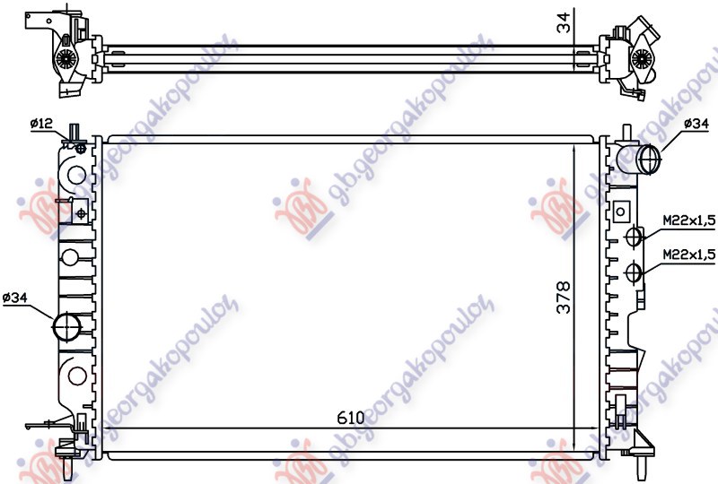 ΨΥΓΕΙΟ 1.6-1.8 ΒΕΝΖΙΝΗ A/C (610x370) (NISSENS)