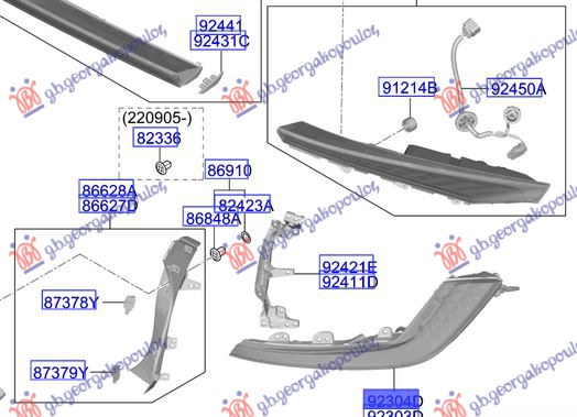 ΦΑΝΟΣ ΠΙΣΩ ΕΞΩ (ΚΑΤΩ) (ΦΛΑΣ) (Γ)