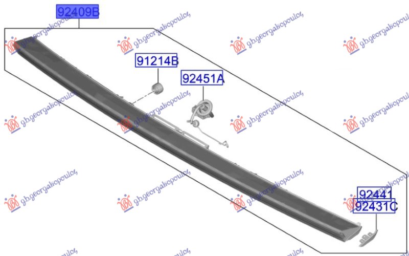 ΦΑΝΟΣ ΠΙΣΩ ΜΕΣΑΙΟΣ LED (GT) (Γ)