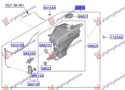 ΔΟΧΕΙΟ ΝΕΡΟΥ ΥΑΛΟΚΑΘΑΡΙΣΤΗΡΩΝ ΜΕ ΤΑΠΑ (Γ)