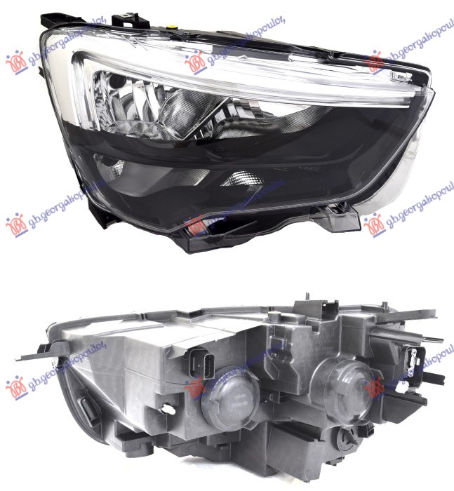 ΦΑΝΟΣ ΕΜΠΡΟΣ ΗΛΕΚΤΡΙΚΟΣ (H7/H1) ΜΕ ΦΩΣ ΗΜΕΡΑΣ LED (Ε) (TYC) ΔΕΞ