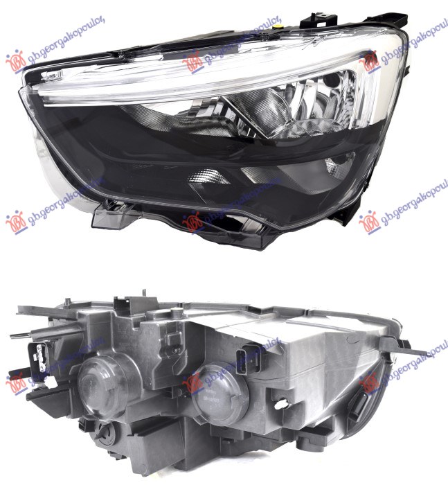 ΦΑΝΟΣ ΕΜΠΡΟΣ ΗΛΕΚΤΡΙΚΟΣ (H7/H1) ΜΕ ΦΩΣ ΗΜΕΡΑΣ LED (Ε) (TYC) ΑΡ