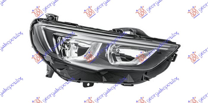 ΦΑΝΟΣ ΕΜΠΡΟΣ ΗΛΕΚΤΡΙΚΟΣ ΜΑΥΡΟΣ (H7/H7) ΜΕ ΦΩΣ ΗΜΕΡΑΣ LED (HELLA) ΔΕΞ