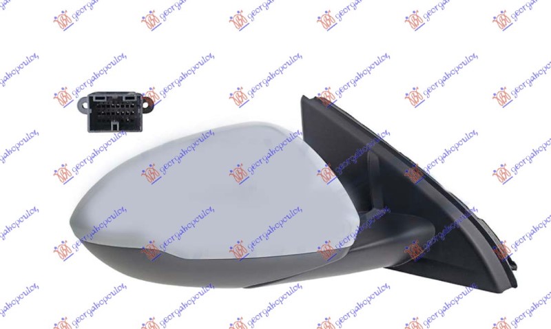 ΚΑΘΡΕΦΤΗΣ ΗΛΕΚΤΡΙΚΟΣ ΘΕΡΜΑΙΝΟΜΕΝΟΣ ΗΛΕΚΤΡΙΚΑ ΑΝΑΚΛΙΝΟΜΕΝΟΣ ΒΑΦΟΜΕΝΟΣ (ΜΕ ΜΝΗΜΗ & ΦΩΣ ΑΣΦΑΛΕΙΑΣ) (13 PIN) (CONVEX GLASS) ΔΕΞ