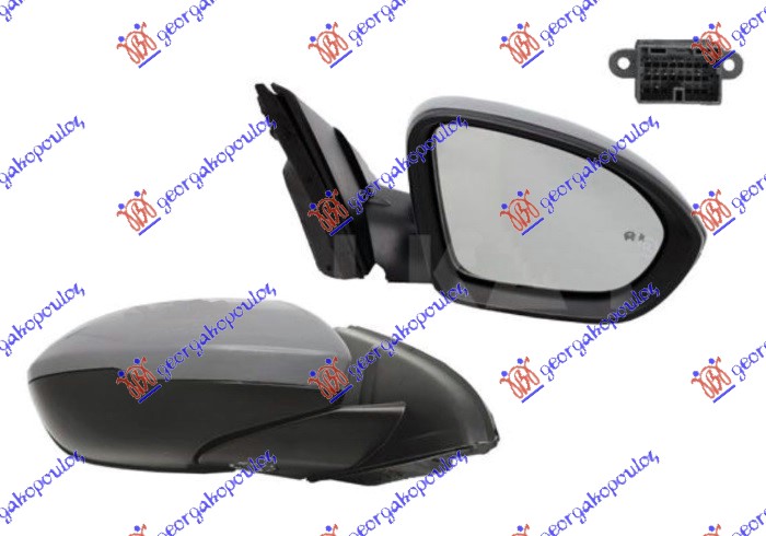 ΚΑΘΡΕΦΤΗΣ ΗΛΕΚΤΡΙΚΟΣ ΘΕΡΜΑΙΝΟΜΕΝΟΣ ΗΛΕΚΤΡΙΚΑ ΑΝΑΚΛΙΝΟΜΕΝΟΣ ΒΑΦΟΜΕΝΟΣ (ΜΕ ΦΩΣ ΑΣΦΑΛΕΙΑΣ & BLIS) (Α ΠΟΙΟΤΗΤΑ) (CONVEX GLASS) ΔΕΞ