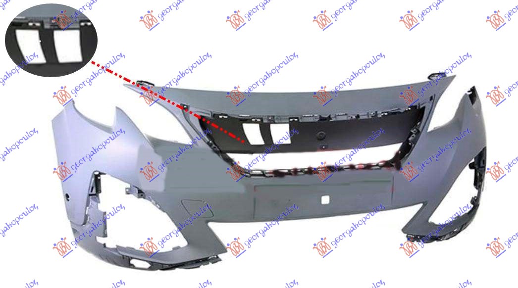 ΠΡΟΦΥΛΑΚΤΗΡΑΣ ΕΜΠΡΟΣ ΒΑΦΟΜΕΝΟΣ (FULL LED) (ΜΕ 2 PDC) (ΑΝΟΙΧΤΗ ΜΑΣΚΑ)