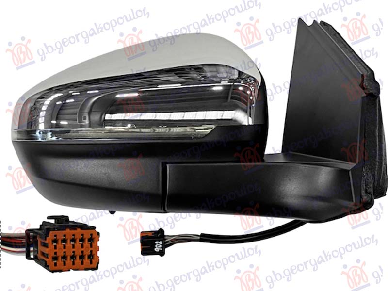 ΚΑΘΡΕΦΤΗΣ ΗΛΕΚΤΡΙΚΟΣ ΘΕΡΜΑΙΝΟΜΕΝΟΣ ΧΡΩΜΙΟ (ΜΕ ΦΛΑΣ & ΑΙΣΘΗΤΗΡΑ) (8PIN) (CONVEX GLASS) ΔΕΞ