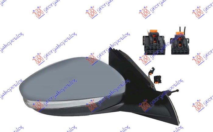 ΚΑΘΡΕΦΤΗΣ ΜΗΧΑΝΙΚΟΣ ΒΑΦΟΜΕΝΟΣ (ΜΕ ΦΛΑΣ WY5W & ΑΙΣΘΗΤΗΡΑ) (10H2P + 4H2P) (CONVEX GLASS) ΔΕΞ