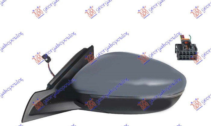 ΚΑΘΡΕΦΤΗΣ ΗΛΕΚΤΡΙΚΟΣ ΘΕΡΜΑΙΝΟΜΕΝΟΣ ΒΑΦΟΜΕΝΟΣ (ΜΕ ΦΛΑΣ LED) (6 PIN) (Α ΠΟΙΟΤΗΤΑ) (CONVEX GLASS) ΑΡ