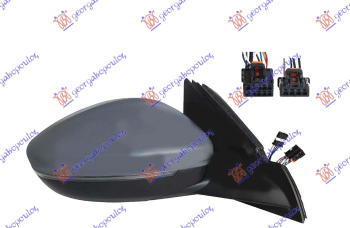 ΚΑΘΡΕΦΤΗΣ ΗΛΕΚΤ. ΘΕΡΜ. ΗΛ. ΑΝΑΚΛ. ΒΑΦΟΜ. (ΜΕ ΦΛΑΣ LED & ΦΩΣ ΑΣΦΑΛΕΙΑΣ & ΑΙΣΘ) ΜΕ BLIS (10H10P + 4H4P) (Α ΠΟΙΟΤΗΤΑ) (CONVEX GLAS) ΔΕΞ