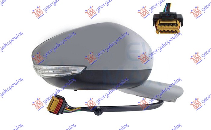 ΚΑΘΡΕΦΤΗΣ ΗΛΕΚΤΡΙΚΟΣ ΘΕΡΜΑΙΝΟΜΕΝΟΣ ΗΛΕΚΤΡΙΚΑ ΑΝΑΚΛΙΝΟΜΕΝΟΣ ΒΑΦΟΜΕΝΟΣ (ΜΕ ΦΛΑΣ LED & ΑΙΣΘΗΤΗΡΑ)10 PIN (Α ΠΟΙΟΤΗΤΑ) (CONVEX GLASS) ΔΕΞ