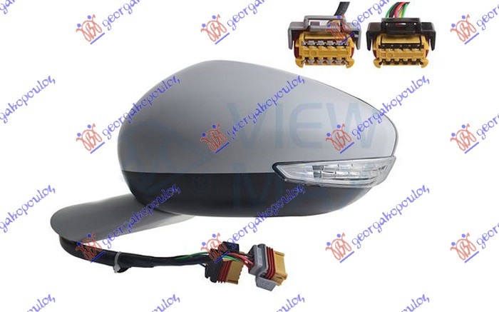 ΚΑΘΡΕΦΤΗΣ ΗΛ. ΘΕΡΜ. ΗΛ. ΑΝ. ΒΑΦ. (Μ/ΦΛΑΣ LED & ΦΩΣ ΑΣΦ) 10H/8P+10H/2P(Α ΠΟΙΟΤΗΤΑ) (CONVEX GLASS) ΑΡ