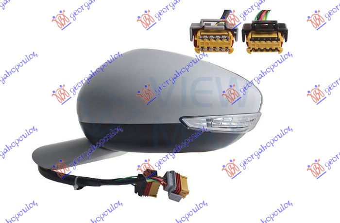 ΚΑΘΡΕΦΤΗΣ ΗΛ. ΘΕΡΜ. ΗΛ. ΑΝ. ΒΑΦ. (Μ/ΦΛΑΣ LED & ΦΩΣ ΑΣΦ. & BLIS) 10H/8P+10H/4P (Α ΠΟΙΟΤΗΤΑ) (CONVEX GLASS) ΑΡ