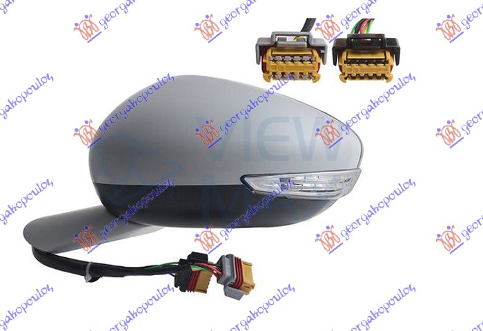 ΚΑΘΡΕΦΤΗΣ ΗΛ. ΘΕΡΜ. ΗΛ. ΑΝ. ΒΑΦ. ΜΕ ΜΝΗΜΗ (Μ/ΦΛΑΣ LED & ΦΩΣ ΑΣΦ. & BLIS) 10H/8P+10H/8P (Α ΠΟΙΟΤΗΤΑ) (CONVEX GLASS) ΑΡ