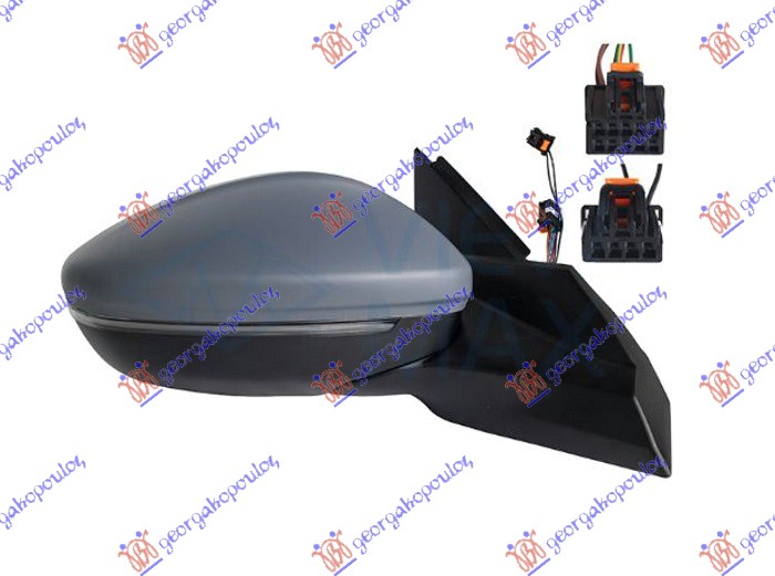 ΚΑΘΡΕΦΤΗΣ ΗΛΕΚΤΡΙΚΟΣ ΘΕΡΜΑΙΝΟΜΕΝΟΣ ΒΑΦΟΜΕΝΟΣ (ΜΕ ΦΛΑΣ & ΑΙΣΘΗΤΗΡΑ) (8 PIN) (Α ΠΟΙΟΤΗΤΑ) (CONVEX GLASS) ΔΕΞ