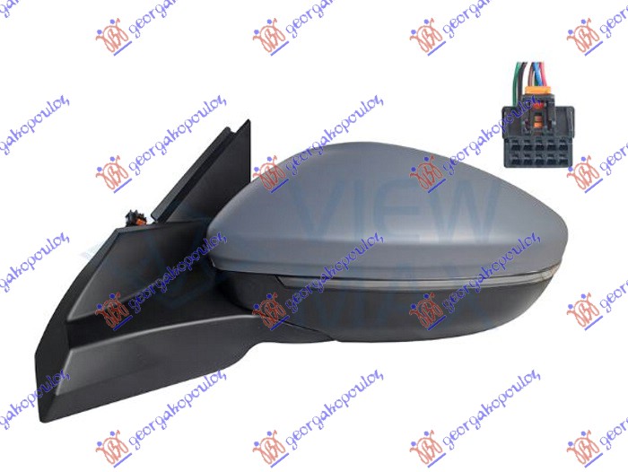 ΚΑΘΡΕΦΤΗΣ ΗΛΕΚΤΡΙΚΟΣ ΘΕΡΜΑΙΝΟΜΕΝΟΣ ΒΑΦΟΜΕΝΟΣ (ΜΕ ΦΛΑΣ) (6 PIN) (Α ΠΟΙΟΤΗΤΑ) (CONVEX GLASS) ΑΡ